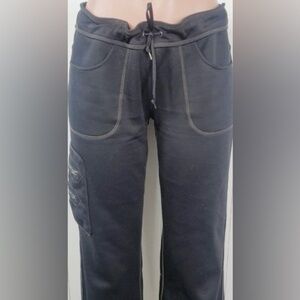 Athleta Women's Black Drawstring High-Rise Classic Cargo Pants Size s G5